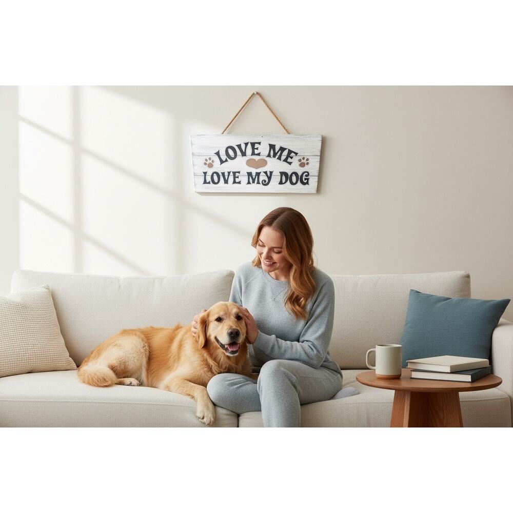 Love Me Love My Dog Sign